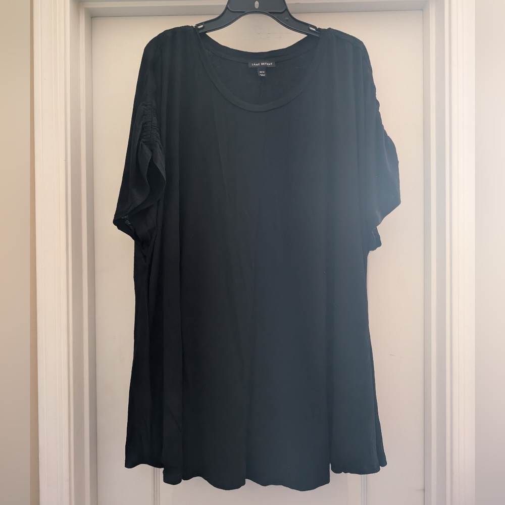 Lane Bryant Black Short Sleeve Swing Tunic Size 30/32